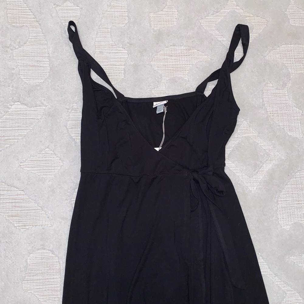 Black wrap dress